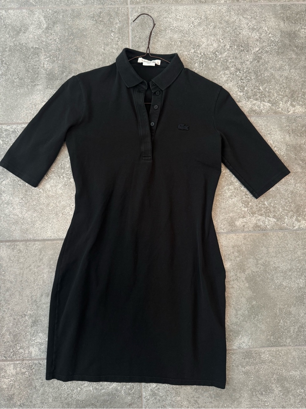 Lacoste black polo Dress woman’s size 36 pre owned